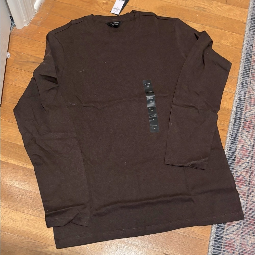 Banana Republic Brown Long Sleeve Tee Classic Cotton Blend